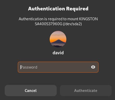 OneTiB needs a password