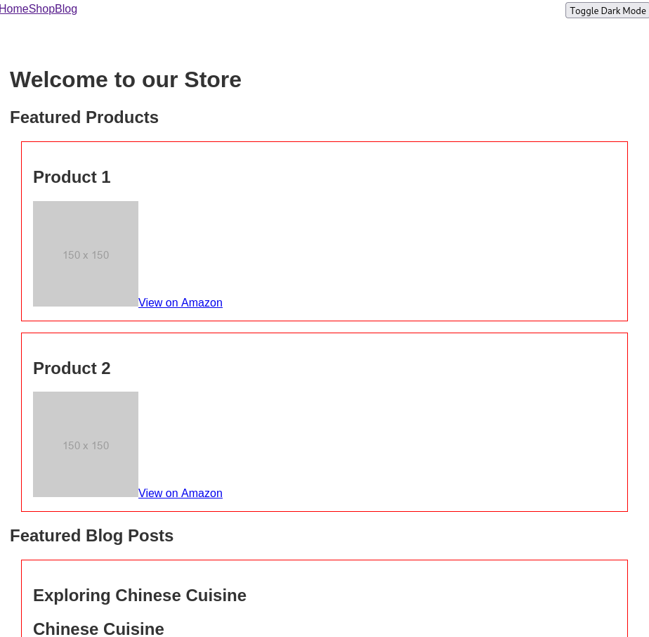 Basic layout of the new storefront