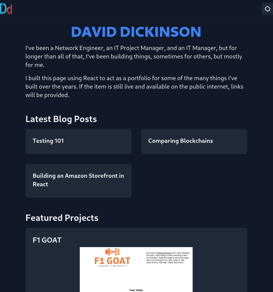 David Dickinson Website