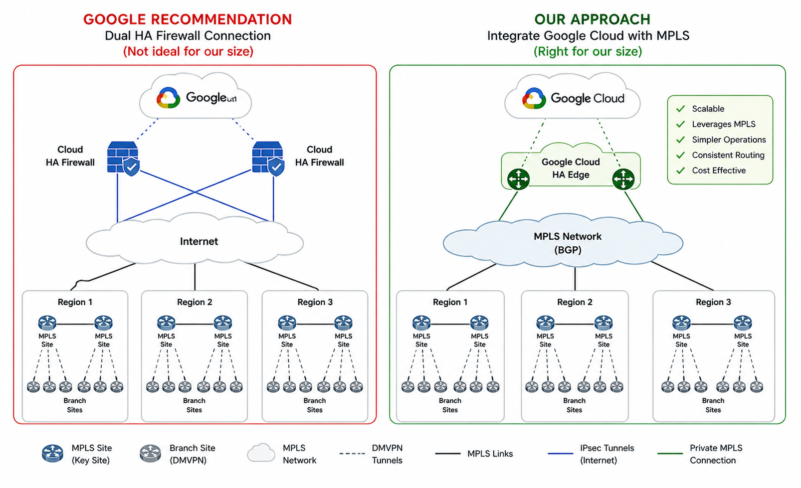 Connecting a global WAN to Google Cloud